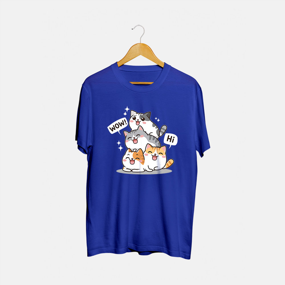 Cat Round Neck T-Shirt