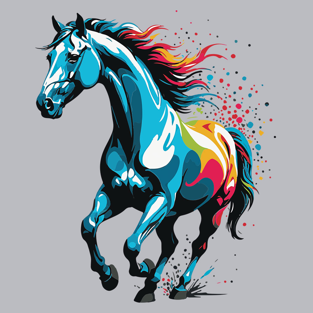 Horse Round Neck T-Shirt