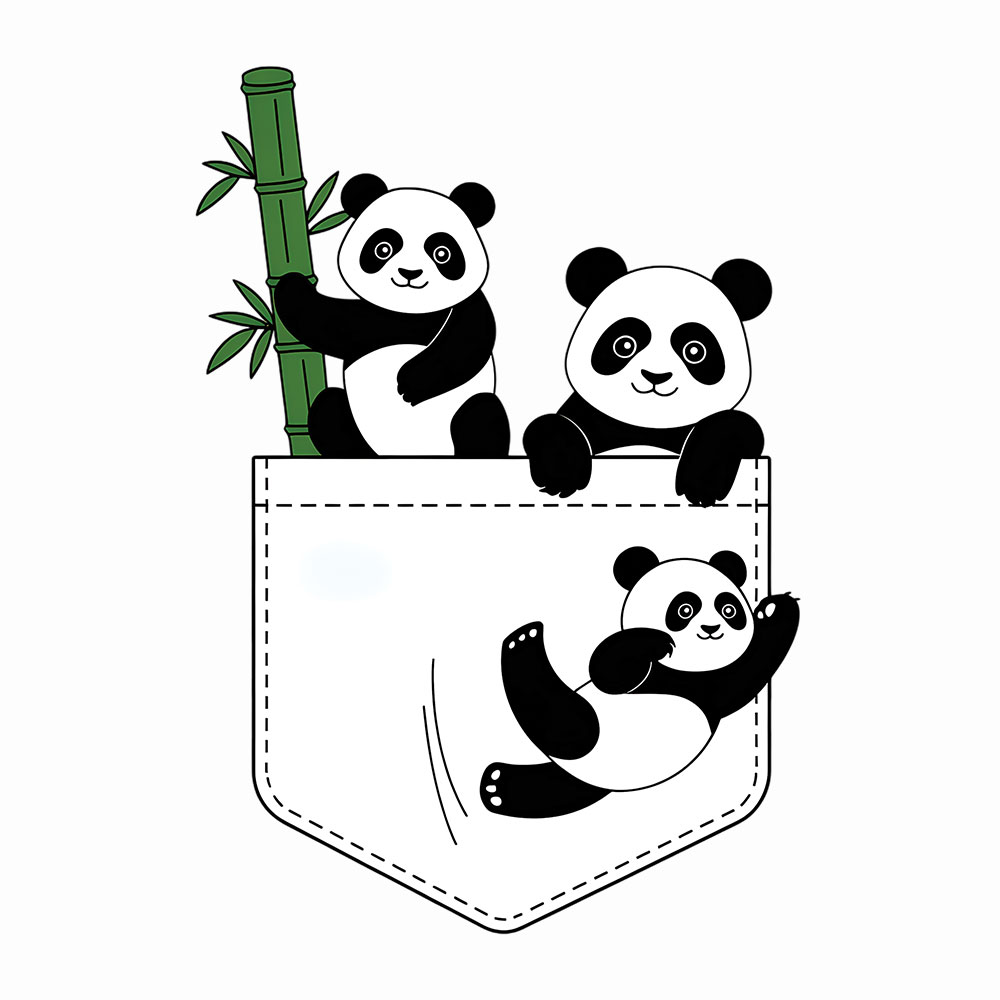 Panda Round Neck T-Shirt