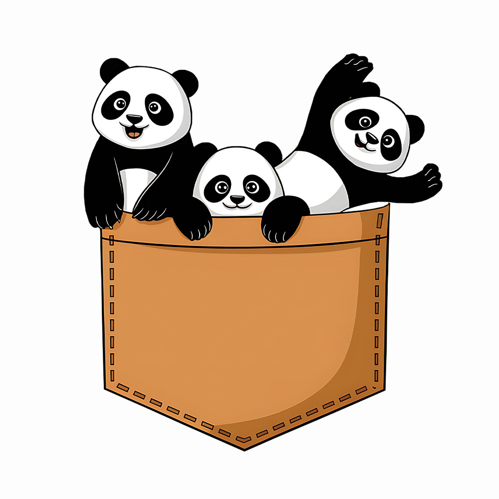 Panda Round Neck T-Shirt