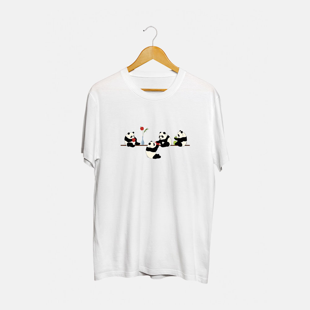 Panda Round Neck T-Shirt